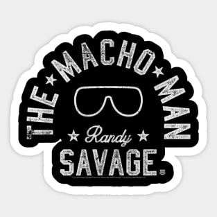 Macho Man Vintage Fight Type Sticker